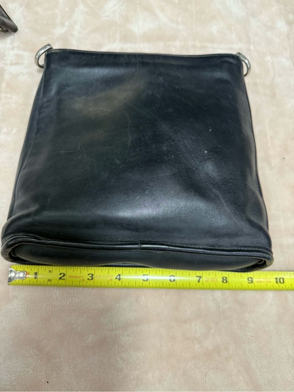 Coach Black Leather Messenger Crossbody Bag